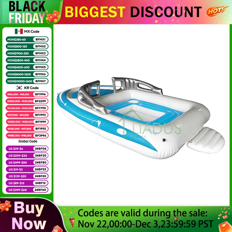 Inflatable Kayak Thickened and Wear-resistant PVC Inflatable Fishing Boat for Adults Rowing Kayak Canoe for Outdoor Water Sports