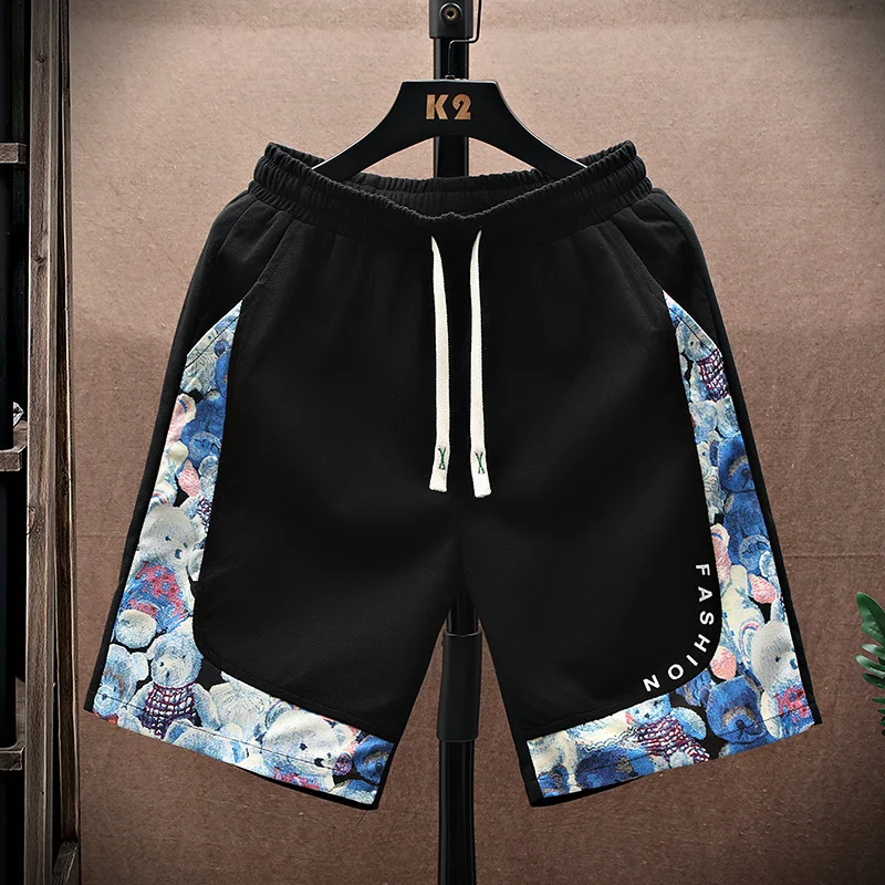 

Cool Men's Loose Fit Five Inch Shorts Summer 2024 Fashionable Versatile Casual Pants Breathable Polyester Fiber Straight Leg