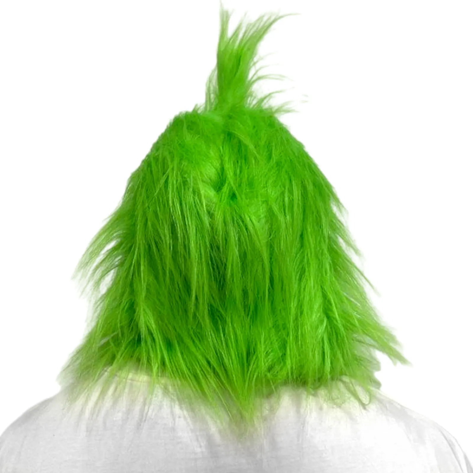 Disfraz navideño de celebridad de Internet: nueva máscara Grinch de látex verde con pelo largo - Sombrero de máscara de monstruo para dibujos animados navideños