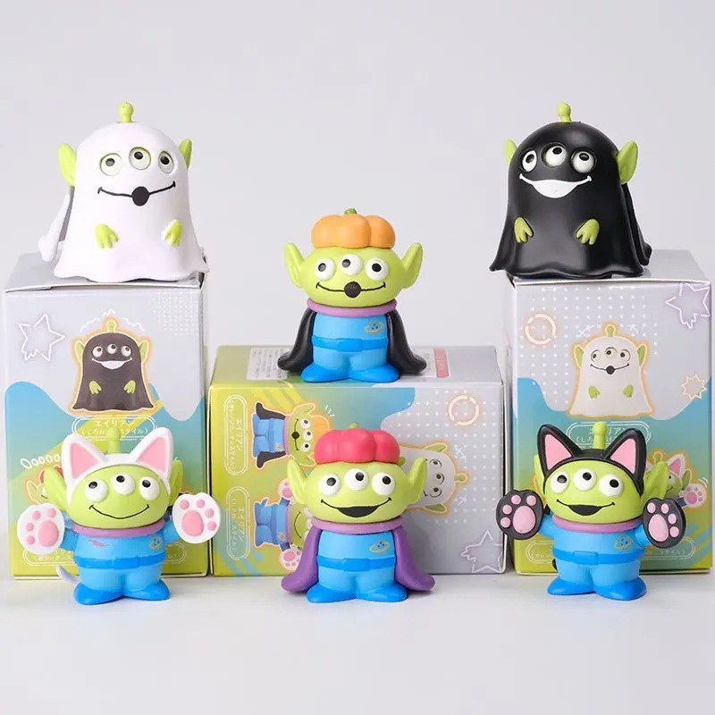 Disney Anime Toy Story Alien Halloween Ghost Cloak Drag, desktop model, small ornaments blind box, birthday gift