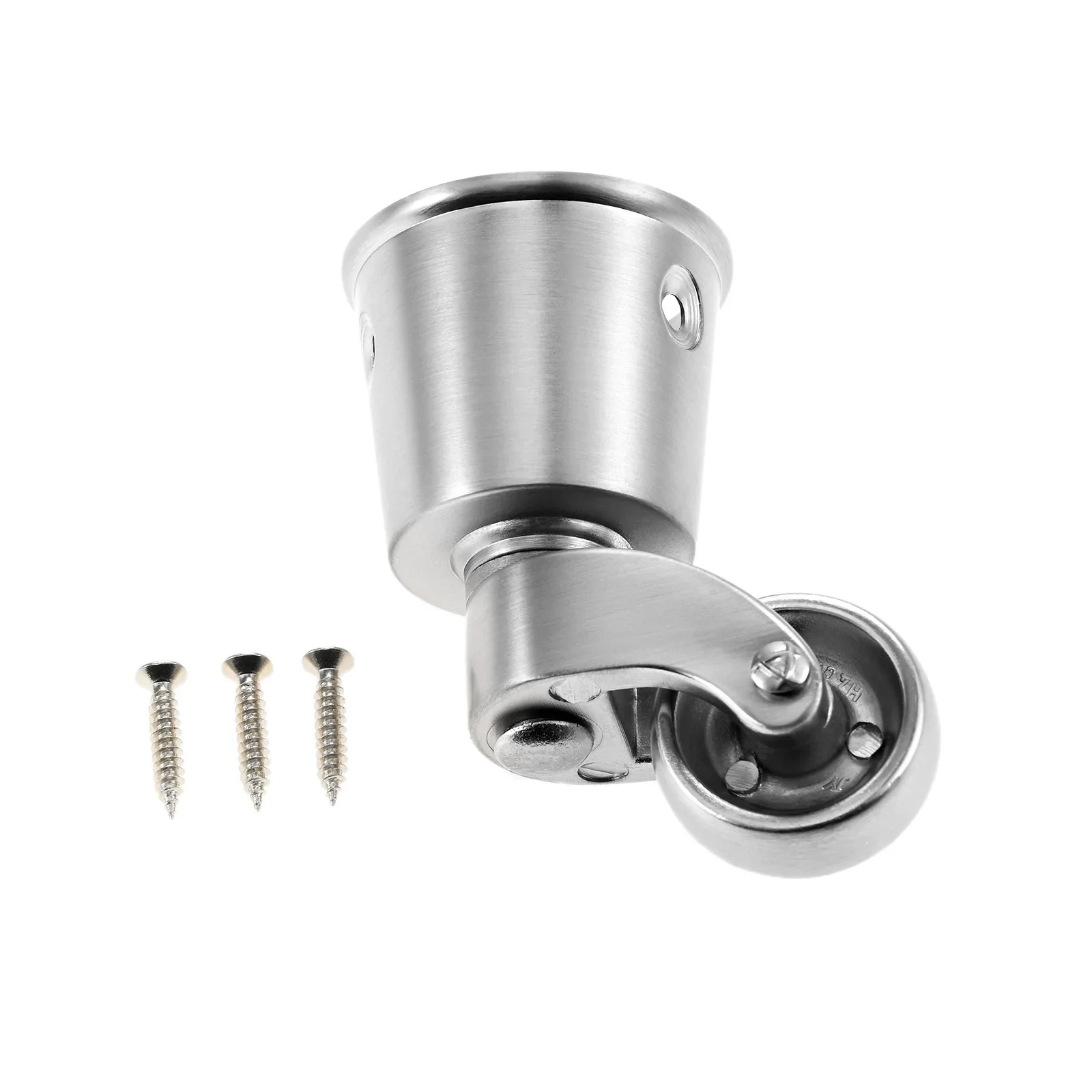 1pc Round Cup Caster w/screw Retro Silver 360 Degree Rotating 38mm Diameter Metal Stable Non-noise Table Leg Chair Feet Sofa