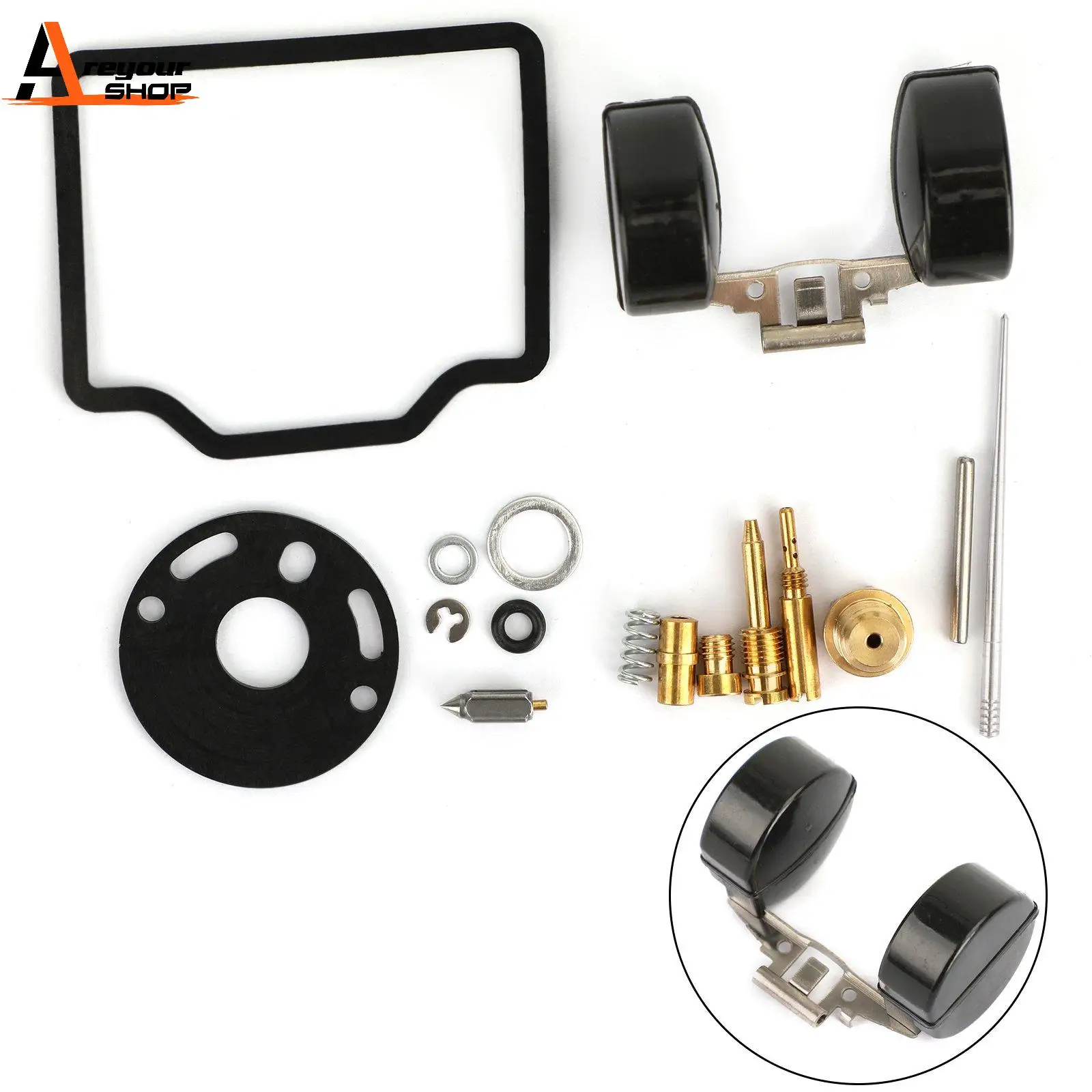 

Areyourshop fit for CB750/CB750K 1969-1976 Carburetor Carb Rebuild Repair Kit Motorcycle Accessories Parts