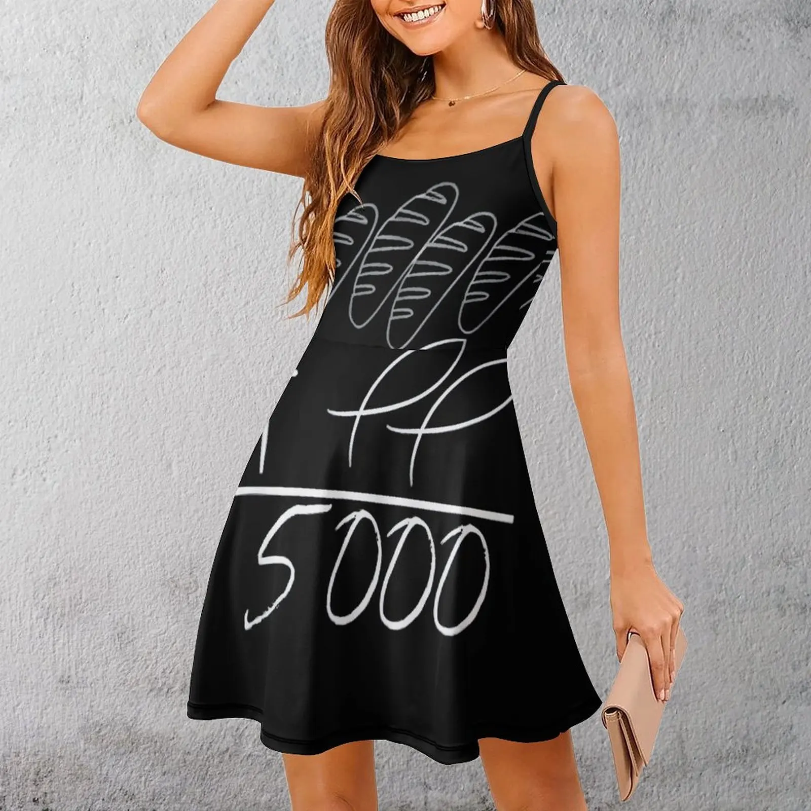 

Exotic Bread Rolls Plus 5000 Women's Sling Dress Funny Joke Parties Woman's Clothing Suspender Dress Graphic Vintage