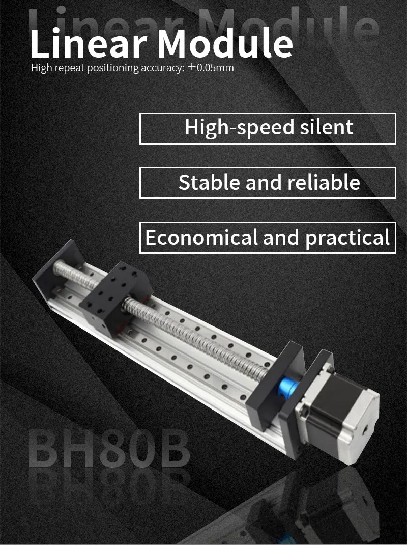 Linear motion Tr8 screw Effective stroke 100mm 1204 1605 1616 1620 Ball screw NEMA23 Stepping actuator AC motor