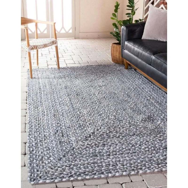 

Rug Runner 100% Natural Cotton Braided Style Rug Living Area Carpet Modern Rug