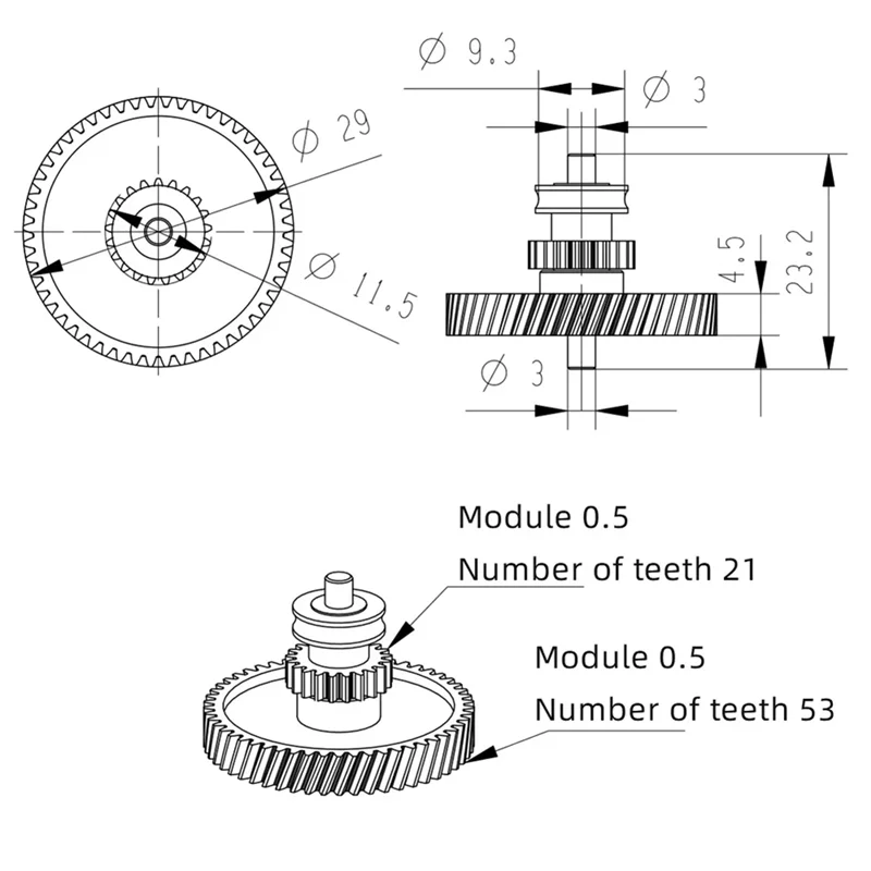 

Superb For Bambu Lab Extruder Gears Hardened Steel Upgrade Assembly Wear-Resisting Kit For Bambulab P1S P1P X1 X1C 3D Printer