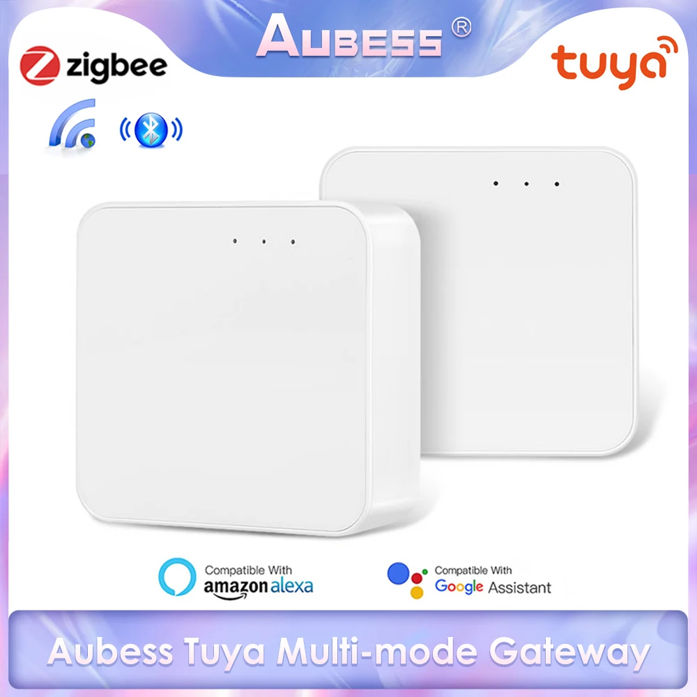 

Многорежимный шлюз Aubess Tuya, Zigbee + Wi-Fi + BLE хаб, Умный домашний пульт дистанционного управления, работает с приложением Smart Life Alexa Google Home