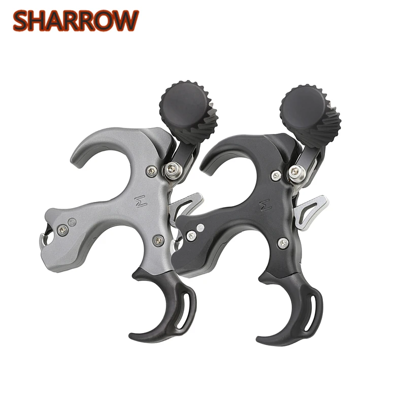 Archery Compound Bow Release Aids Thumb Trigger 3 Finger Adjustable Grip Compound Bow Shooting Hunting Accessories