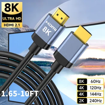 10k 8k 4k HDMI 2.1 ケーブル 48Gbps 超高速 hdmi コード 8K60 4K120 144Hz eARC HDR10 Roku TV/PS5/HDTV/Blu-ray と互換性あり