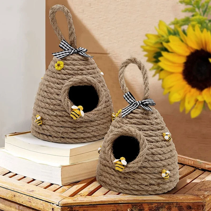 

Beehive Decor Cute Handmade Honeycomb Decor Bee Themed Party Ornament For Farmhouse