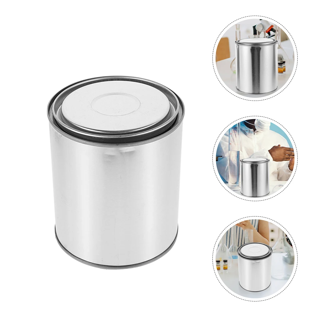 

6pcs Thick Round Empty Cans Iron Material Sturdy Durable Sealing Performance Pitch Can Pigment Can Paint Storage Laboratory Use