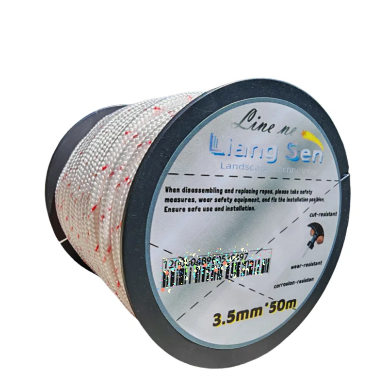 50 متر * 3 مللي متر/3.5 مللي متر/نايلون بولي كاتب حبل نكص محرك بدء سلسلة ل CG430 520 جزازة العشب العشب الانتهازي بالمنشار أجزاء المحرك #2