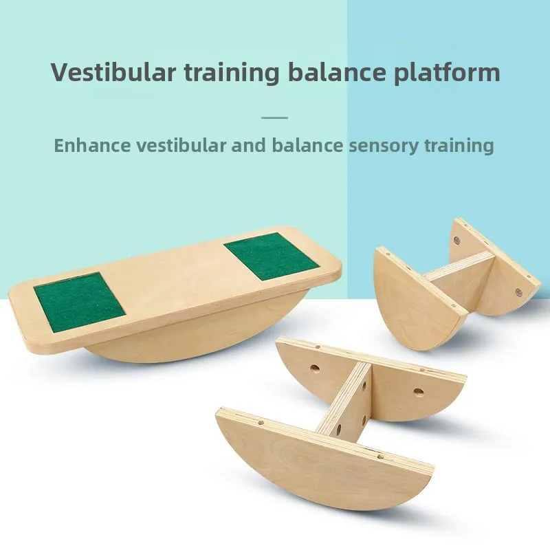 `Adjustable Seesaw Balance Board Sensory Integration Vestibular Movement Education Attention Training Gym Fitness Equipment`
