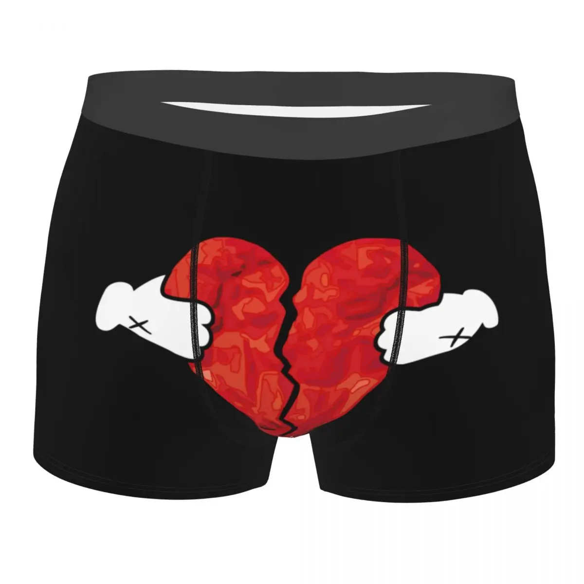 Custom Kanye West Heart Break Boxers Shorts Men Briefs Underwear Cool Underpants