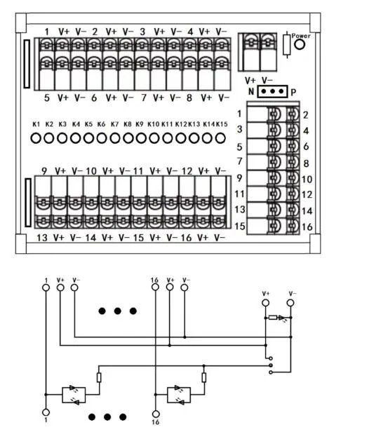 Imagem -02 - Conector do Terminal do Trilho do Ruído 16 Em-linha Sensor i o Perto do Interruptor Fotoelétrico Caixa de Junção Pnp Npn Comum