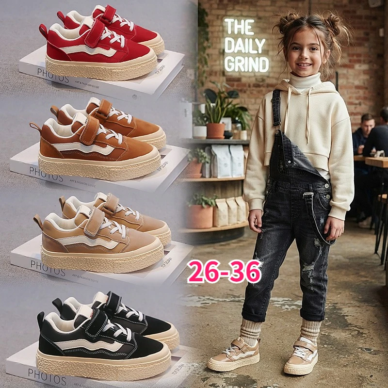 Kids Sneakers Casual Shoes for Boys Girls Non-Slip Toddler Trainers Daily Wear Footwear for Ages 3‑18 All‑season Children Shoes