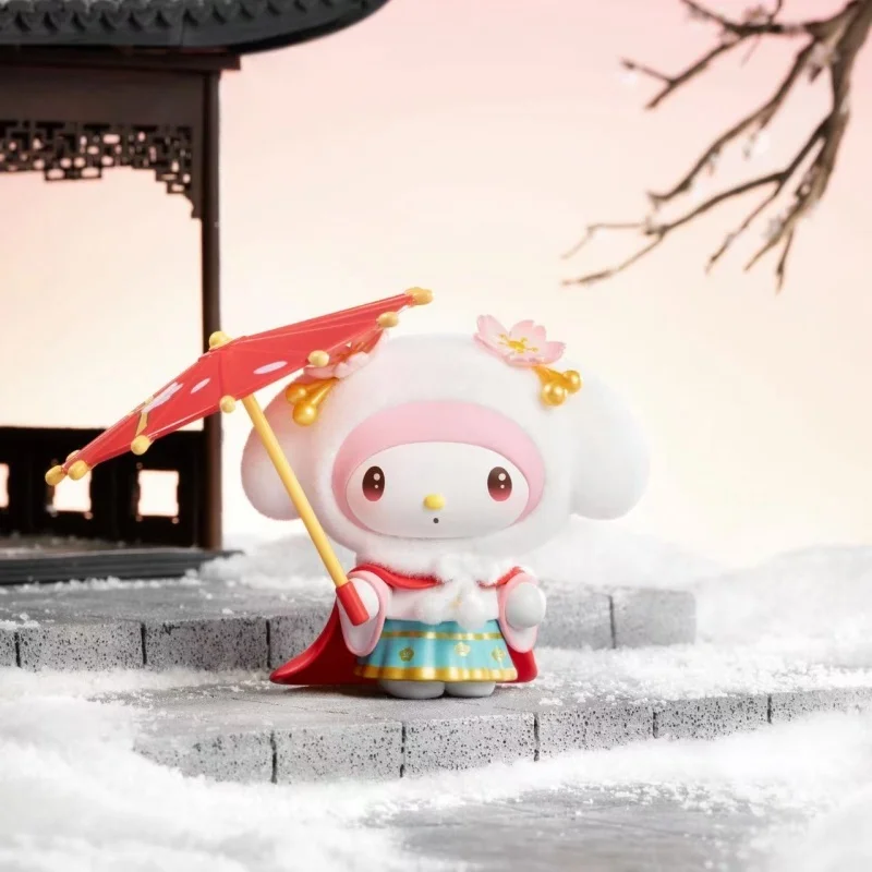 حقيقية سانريو شخصيات مواسم مملسات احتفالية سلسلة صندوق الغموض Kawaii Kuromi Hellokitty عمل نموذج لجسم ديكور لعبة هدية #5