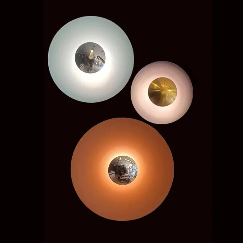 Imagem -02 - Nordic Round Led Wall Mounted Lamp Corredor Aisel Quarto Fundo Sconce Light Luminárias Circle Decoração para Casa