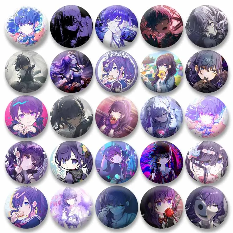 Cartoon Girls Asahina Mafuyu Enamel Pin Fantasy Game PJSK Button Brooches on Clothes Bag Accessories Lapel Badge Jewelry Gifts