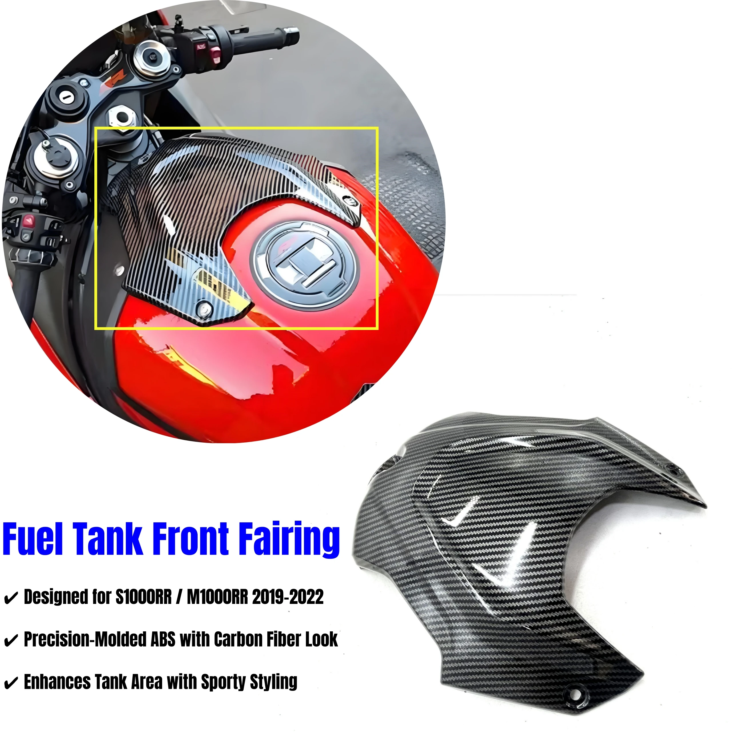 

Для BMW S1000RR S 1000RR M1000RR 2019 2020 2021 2022, передняя крышка бака мотоцикла, обтекатель, АБС-пластик, комплект кузова из углеродного волокна