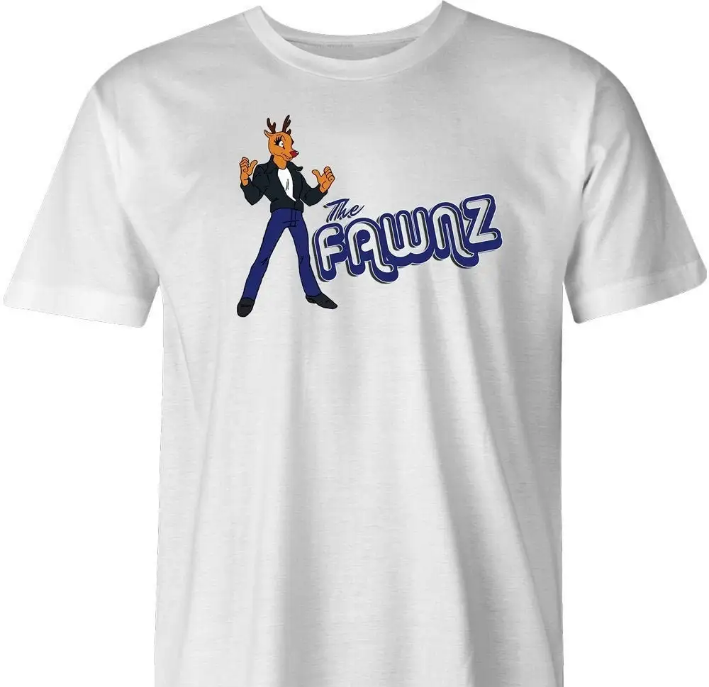 The Fawnz By Bigbadt T Shirt Com Free Usa Shipping Funny Fonzie Deer Mashup Hilarious Fonz Happy Days Https Www Etsy Hk En