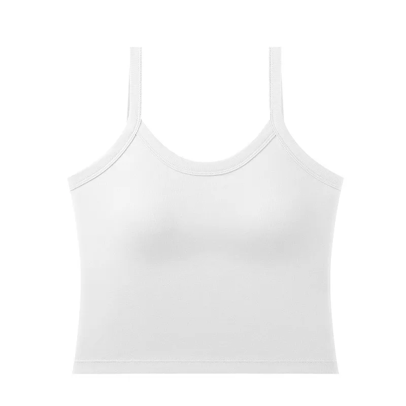 Women's Vest Camisole Built-in Bra Summer Brassiere Inner Ladies' Wear Worn Outside Pretty Back Girls Waistcoat Everyday Waer