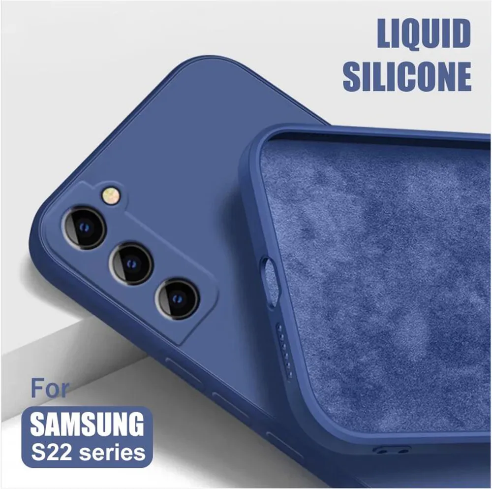 

Square Liquid Silicone Cases For Samsung Galaxy S20 FE S10 Plus Note 10 20 S21 ultra A72 A52 A32 A51 A71 A50 A21s A12 A70 Cover