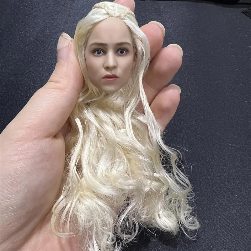 TTtoys TQ210409 1:6 Female Emilia Model Head Sculpt  Clarke Blonde Curly Hair Fit 12 Inch PH TBLeague Action Figure Toys Dolls