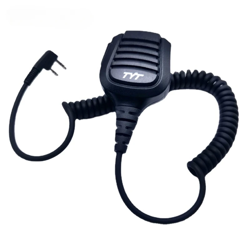 TYT MD-390 K-Plug 2Pin PTT Mic Ham Shoulder Remote Speaker Microphone for MD-380 TH-UV8000D/E UV-380 390 Walkie-talkie Accessory