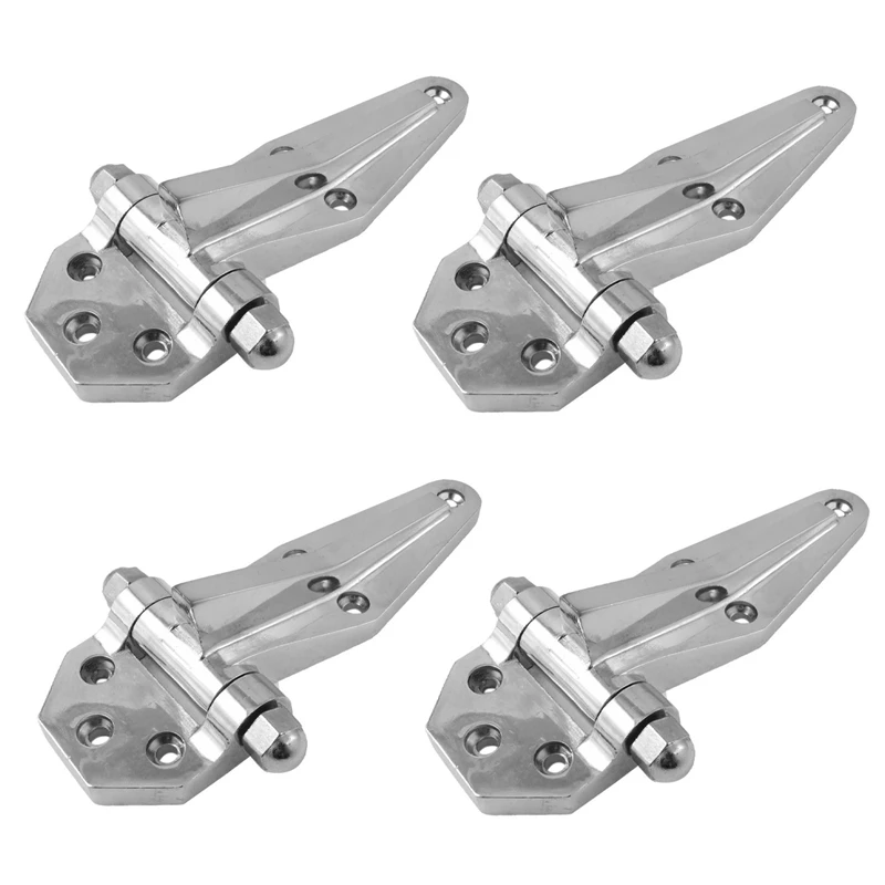 

4X Brushed Satin Nickel Cooler Freezer 90 Degree Door Hinges Silver Tone