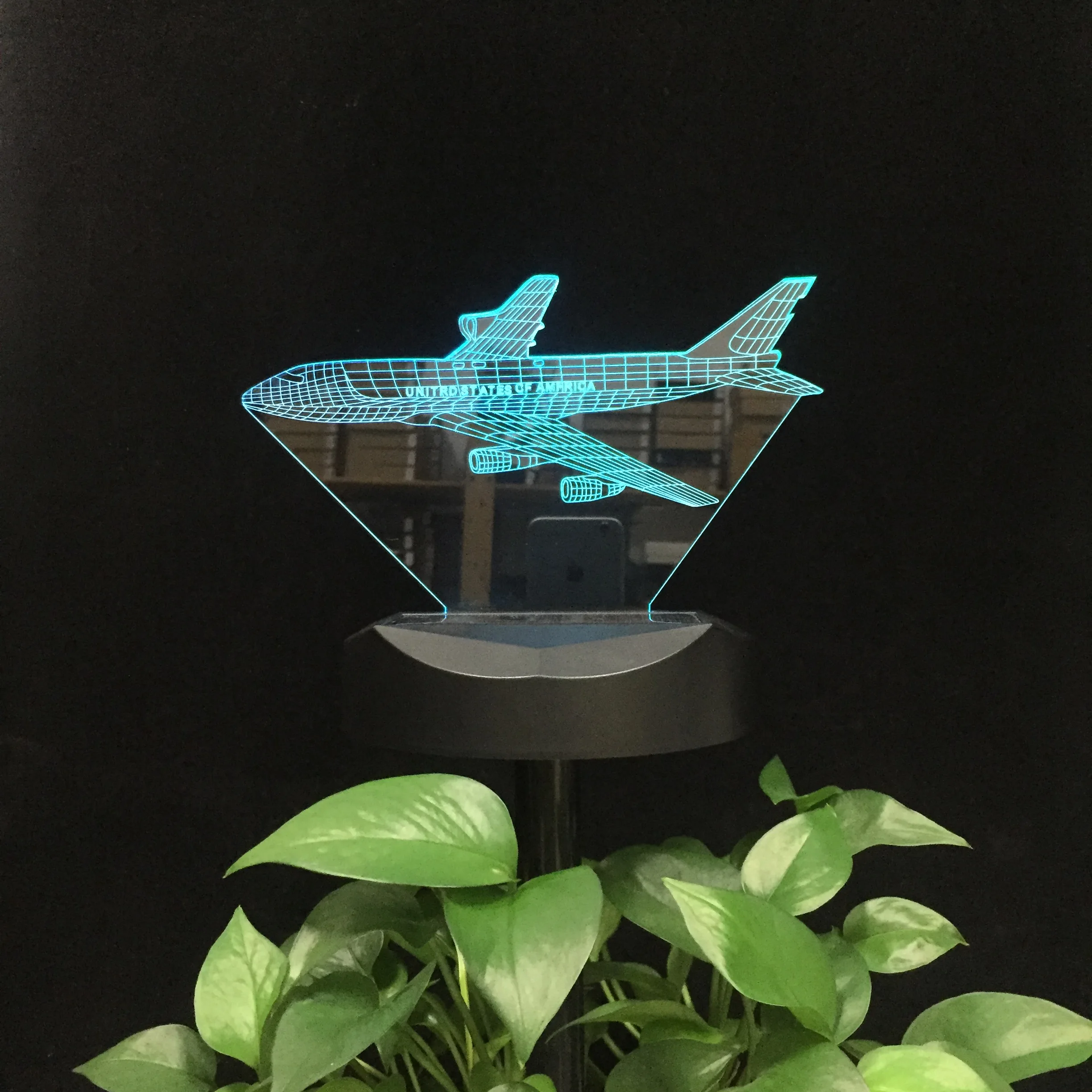 Trainer Aircraft Monoplane Seaplane Hydroplane Passenger Plane Amphibian Airplane Aircraft Solar Powered 3D LED Night Lamp