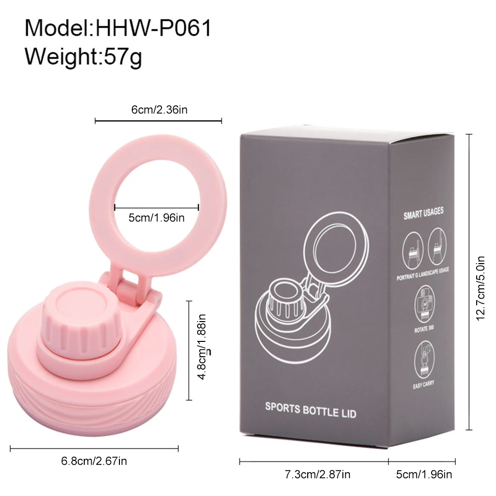 Double Vacuum Insulated Bottle Lid with Cellphone Magnetic Stand Thermal Water Cup Lid Vacuum Drinking Bottle Lid for MagSafe
