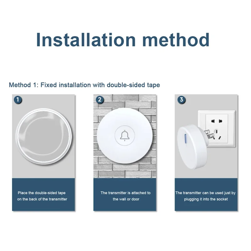 A47Z New Self-Powered Wireless Doorbell Waterproof Home Welcome Smart Door Bell 38 Ringtones 150M Remote For Elderly