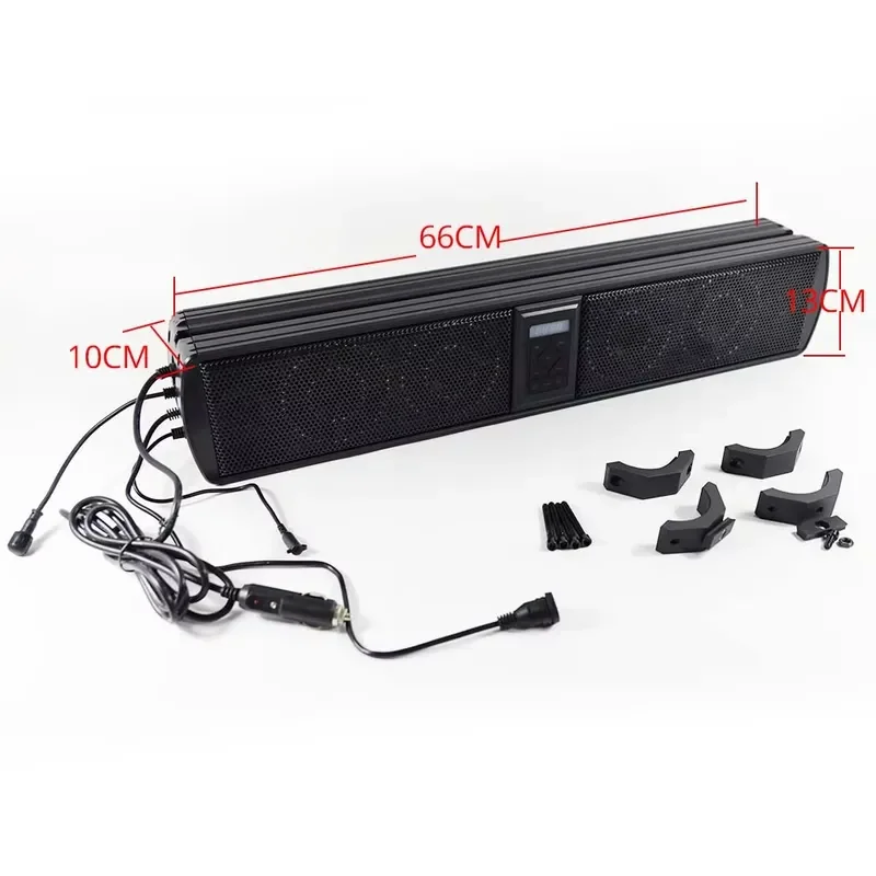 for ATV UTV Soundbar 26 Inch Marine Golf Cart Speaker System Waterproof Bluetooth Music Sync Remote Control Off Road Audio