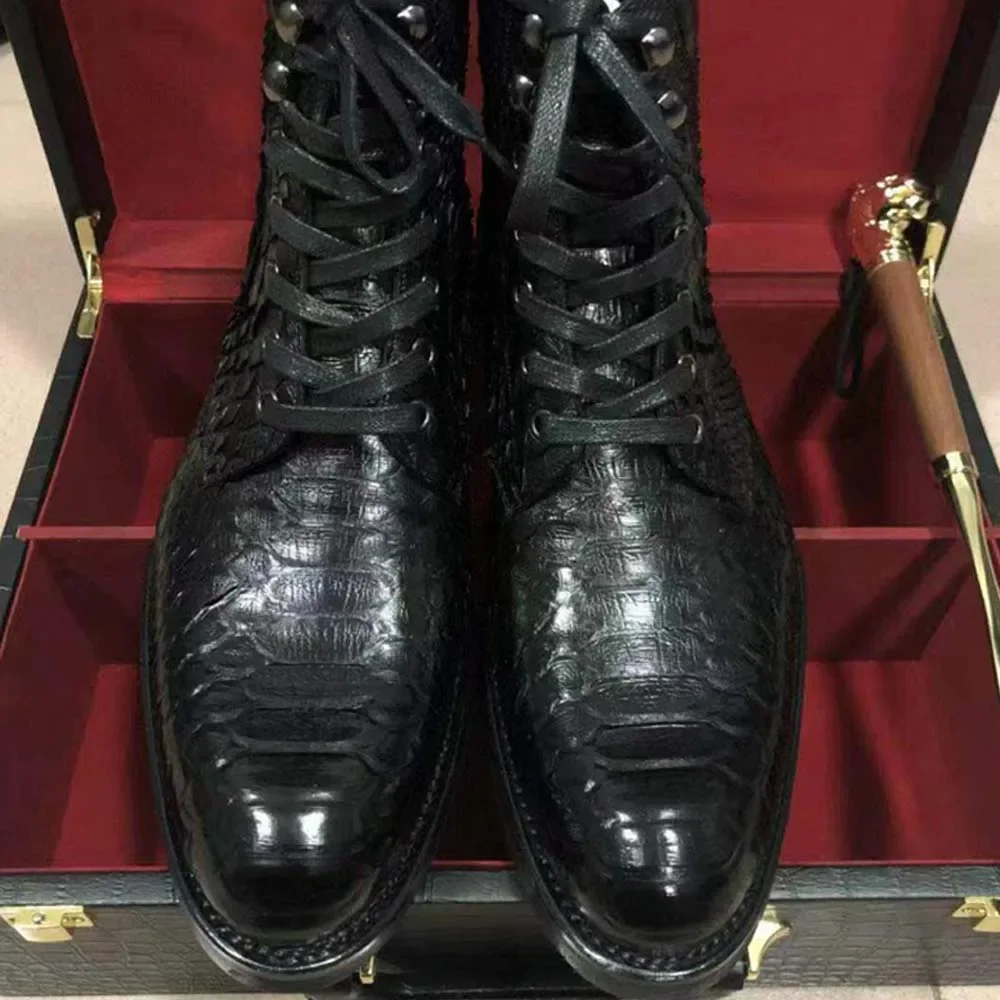 tianxin new men boots shoes male  python leather