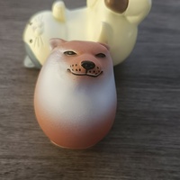 Creative Shiba Inu Realistic Egg Shape PVC Desk Decor Dog & Egg Union Decorations For Home Offices Fun Christmas Gifts