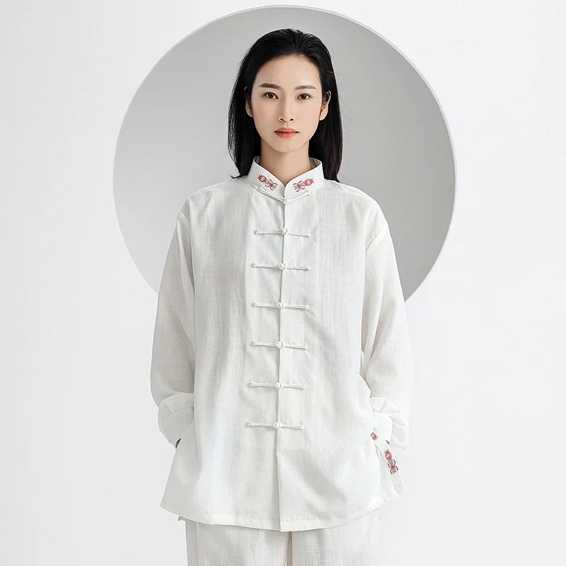 25 Styles Premium Tai Chi Suit Set, Women's Floral Embroidery Uniform for Baduanjin & Martial Arts, Spring/Summer Practice