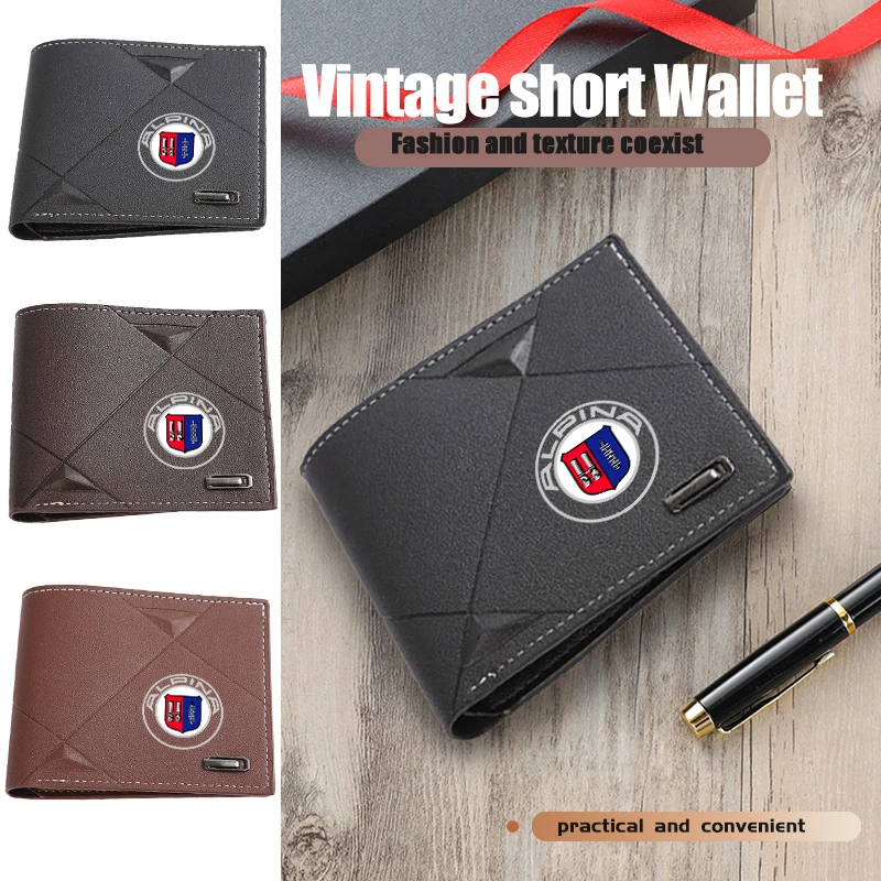 Car Logo Coin Purse Wallet Personalised ID Card Holder For Alpina XD3 XD4 XB7 B12 B3 B4 B5 D3 D4 D5 B7 B8 BMW X1 X2 F16 F30
