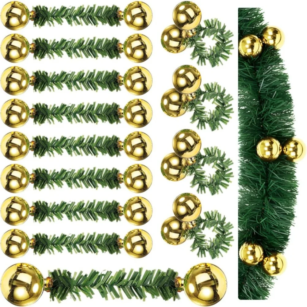 Flexible Christmas Ball Tie Wraps 3.9 Inch Wire Core PVC Tinsel Style for DIY Holiday Tree Wreath Door Decoration