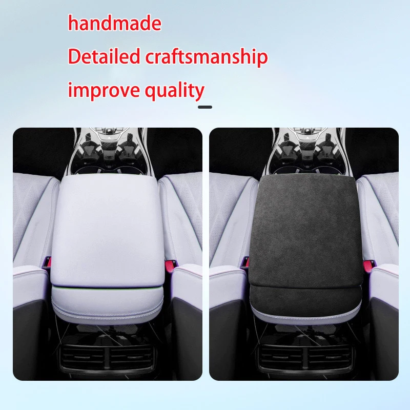 ZLWR BYD Seal EV armrest box cover, suede material, hand-sewn, sweat-absorbent and breathable, BYD Seal armrest box cover