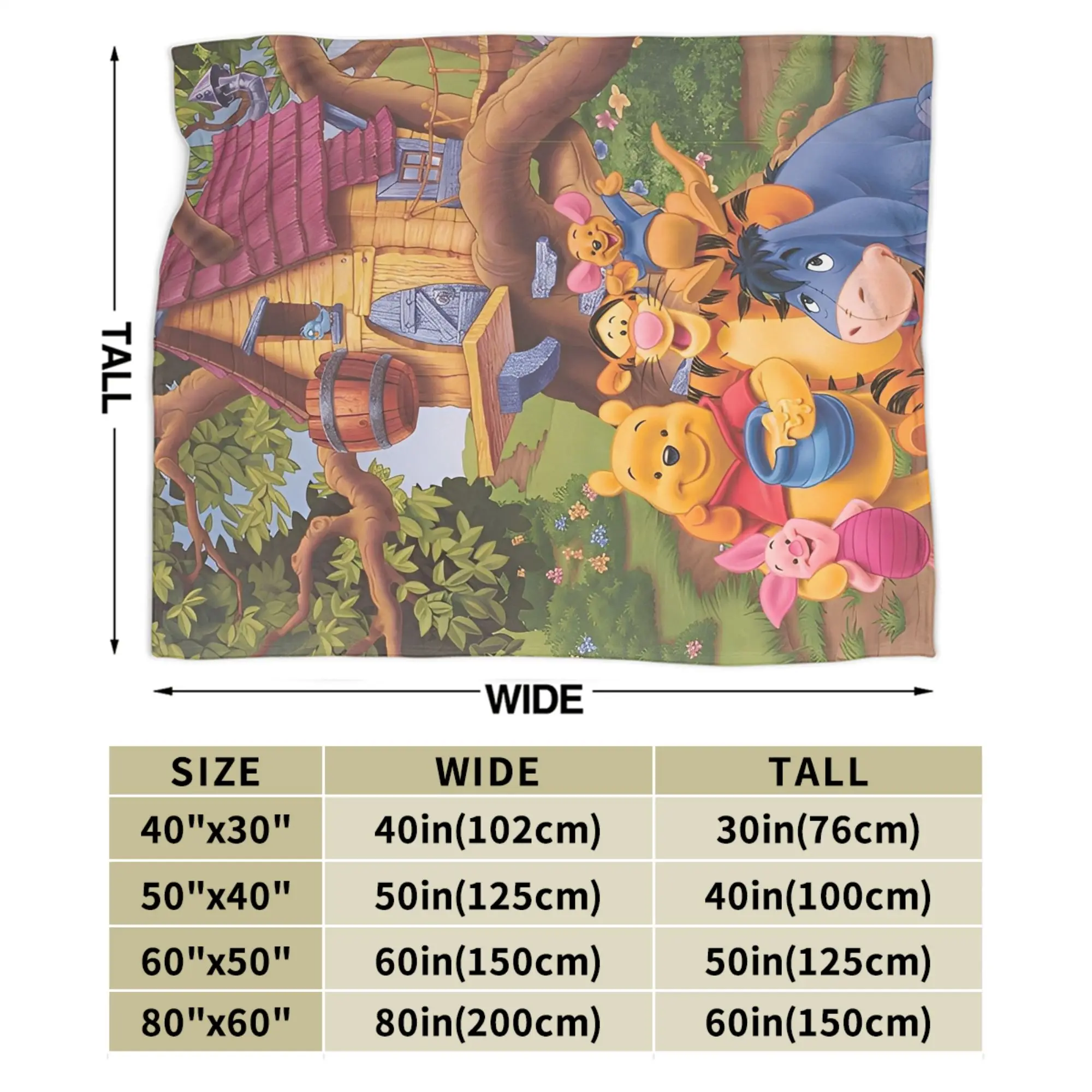 ويني ذا بوه الكرتون رمي بطانية للأريكة لينة غامض بطانية قطيفة 50x60 بوصة أحجام متعددة المفرش لجميع المواسم #5