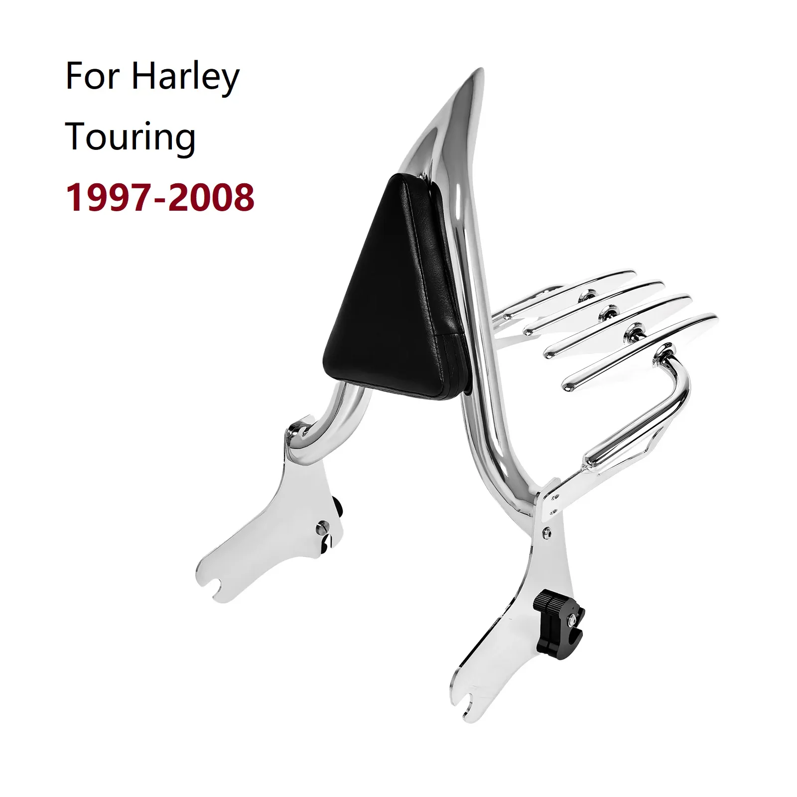 Touring 1997-2008 Detachable Chrome Sissy Bar Passenger Backrest for Harley Davidson Road King Electra Glide Street Glide FLHR