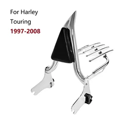Touring 1997-2008 Detachable Chrome Sissy Bar Passenger Backrest for Harley Davidson Road King Electra Glide Street Glide FLHR