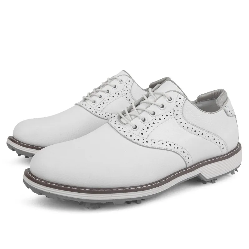 Scarpe da allenamento da Golf da uomo per prato all'aperto scarpe da ginnastica inchiodate antiscivolo impermeabili scarpe da allenamento da Golf leggere resistenti all'usura