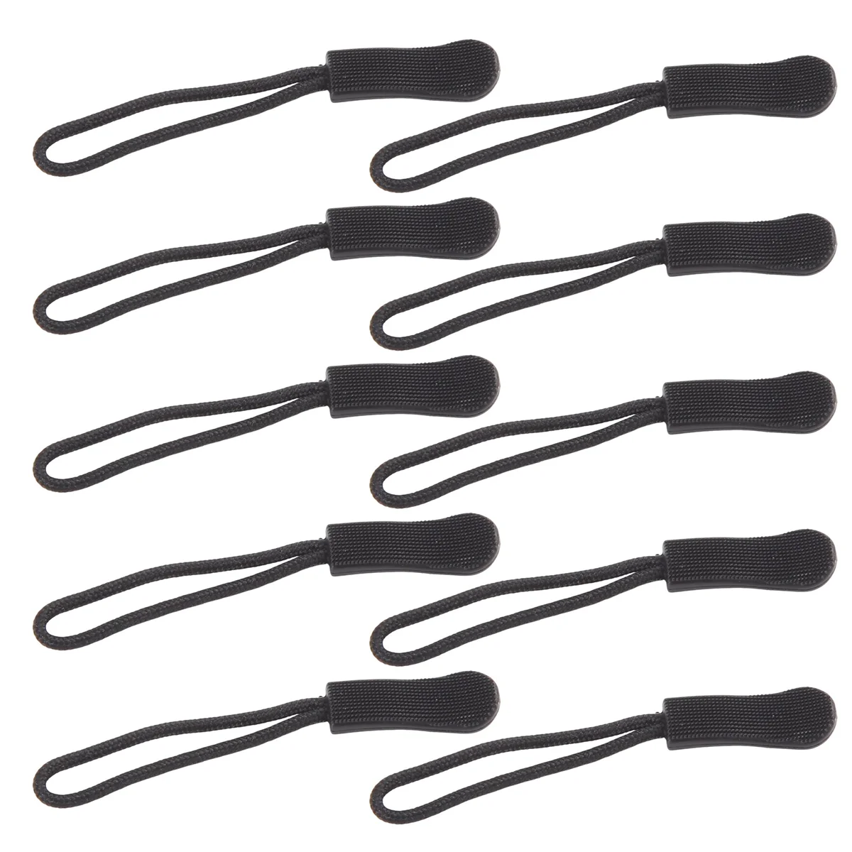 

A38I 10 Anti-slip zipper puller, zipper, zipper extension trailer, practical and robust for back pack, jacket, etc.- Black