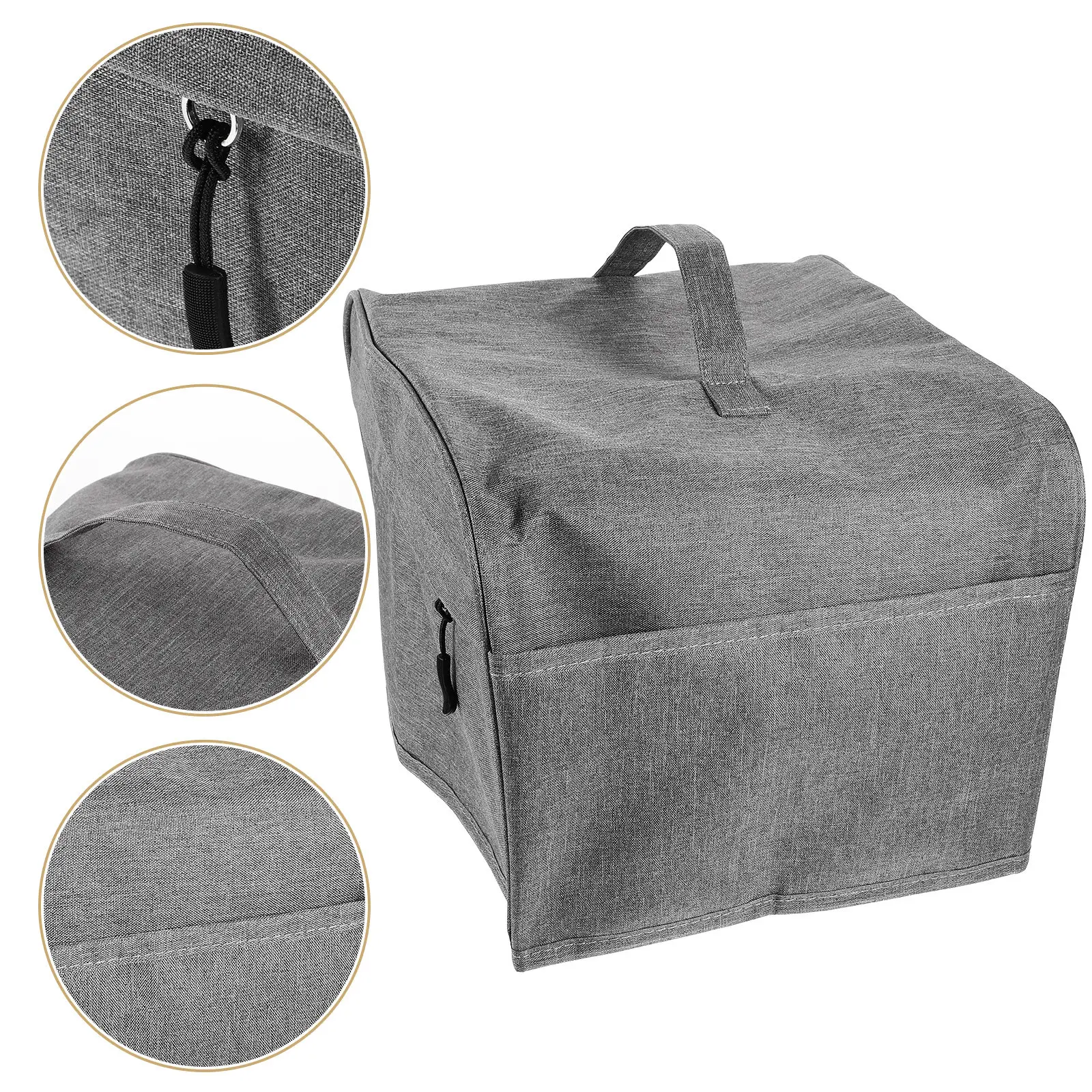 

Universal Toaster Cover with Pockets for Bread Machine Dustproof Washable Polyester Fiber Protective Cover for Kitchen Appliance