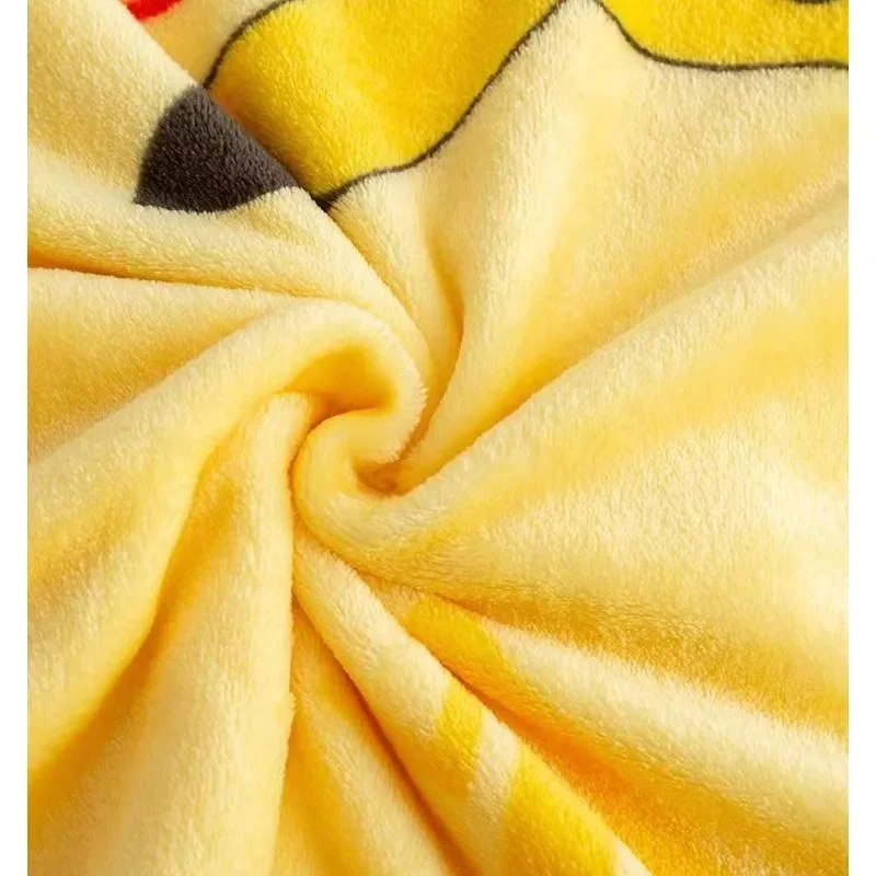 2024 Pokemon kawaii Cartoon Anime Flannel Blanket Pikachu  Figures Home Sofa Lunch Break Blankets  Student Christmas Kids Gift