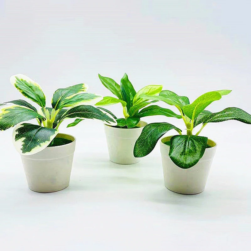 

Home Simulation Green Small Potted Plants Desktop Decoration Fake Potted Landscaping Artificial Flowers Creative Ornaments