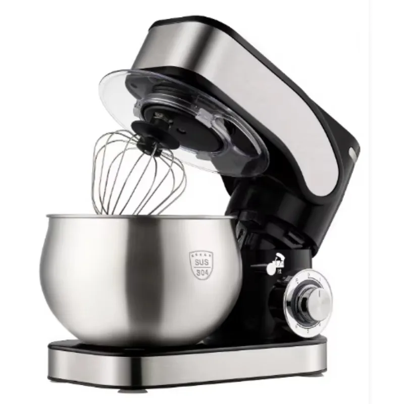 

5L ABS Plastic Housing 1200W Electric Food Mixer with Stainless Steel Mixing Bowl and Dough Hook 6-Speed Bowl-Lift Design