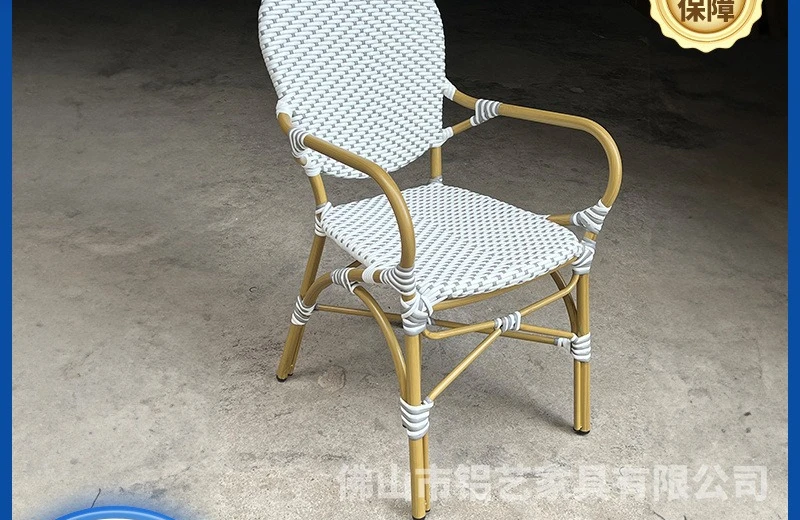 French B&B, outdoor rattan table and chairs, outdoor balcony, café, rattan chairs, restaurant outdoor bamboo knots
